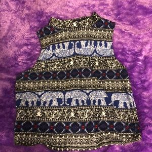 Elephant crop top